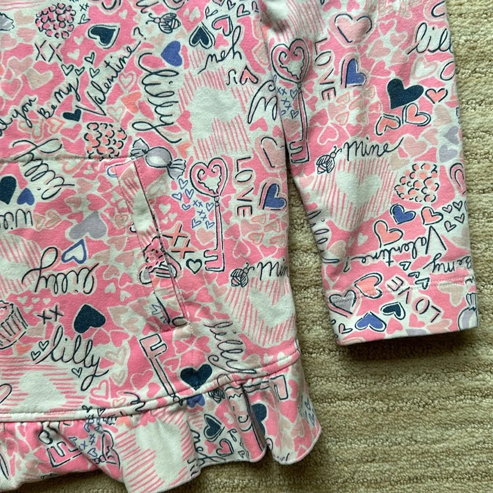 Lilly Pulitzer Girls 8-10 Skipper Popover Valentines Day Heart Print XL (12-14)
